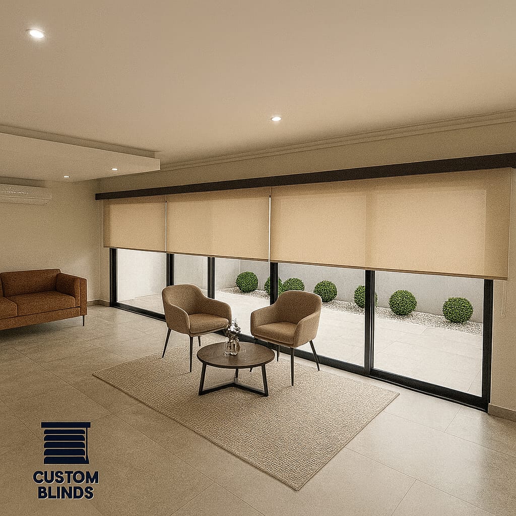 Made-to-measure roller blinds installed in a modern Johannesburg home