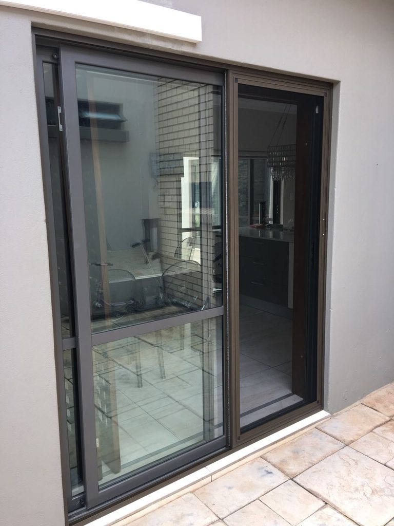 Sliding insect screen installed